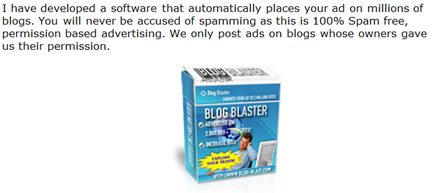 Blog Blaster Scam Screenshot