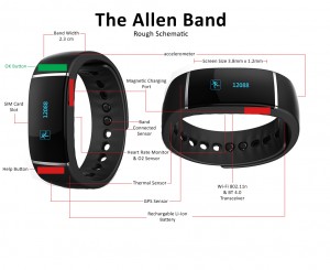 Initial Allen Band drawing for factories to determine prototype costs